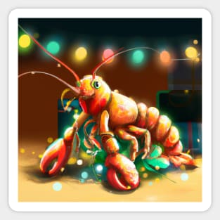 Cute Lobster Drawing Sticker